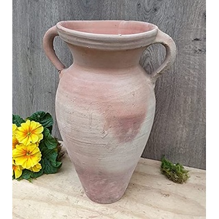 Rustikale Amphore ca. 45 cm hoch mit 2 Henkel aus Terracotta Terrakotta Vase Krug Deko Garten Mediterran