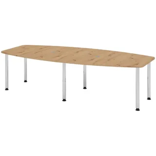 bümö Konferenztisch oval 280x130 cm FSC Mix, Arbeitszimmer, Schreibtische, Bürotische