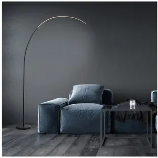 Lightbox Stehlampe, LED fest integriert, warmweiß - kaltweiß, LED Bogenlampe, 170 cm, 1300 lm, 3000-6500 K, dimmbar, CCT, schwarz schwarz