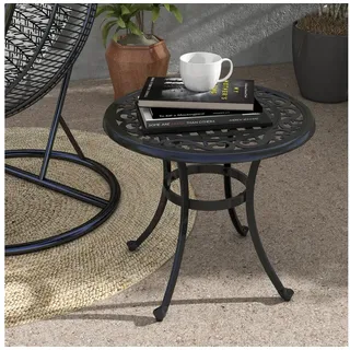 Outsunny Beistelltisch 60 x 60 x 53 cm Schwarz