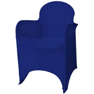Jirex Trading Company Stuhlhusse Stretch Stuhlhusse mit Armlehne verschiedene Farben Gastro,Feier blau