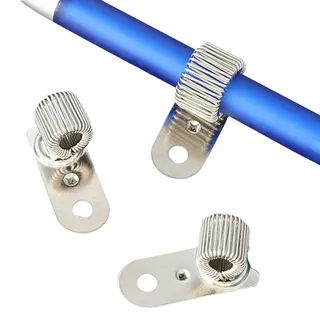 100 Stiftehalter aus Metall silber  | zum Einnieten, drehbar