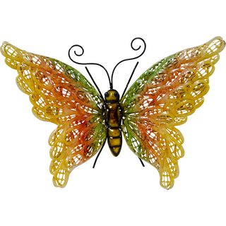 Wanddekoration Schmetterling, Metallfigur 32 cm