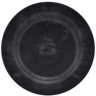 House Doctor 259190401 Plate, Serveur, Black, dia: 18 cm, 4 stk/pk Teller, Aluminium