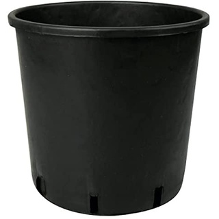Blumentopf Grow Pflanzkübel schwarz Kunststoff Blumetöpfe rund Topf 4 7 11 15 19 26 Liter (A1 rund 4 L)