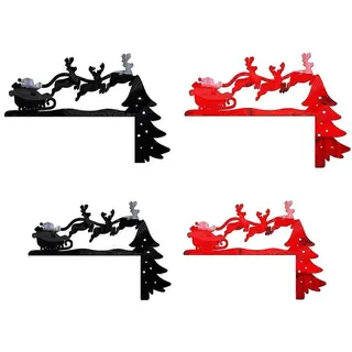 4er-set Abnehmbare Weihnachts-schalteraufkleber, 3d-weihnachtsmann-wandaufkleber