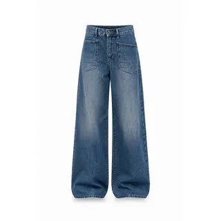 Freeman T. Porter Weite Jeans Gaby Damen Jeans - weite Jeans - Damen Jeans used Waschung blau 28