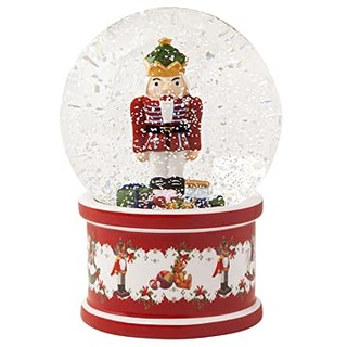 Villeroy & Boch - Christmas Toys, Schneekugel groß, Nussknacker, 13 x 13 x17cm, Porzellan/Glas, Mehrfarbig 14-8327-6694
