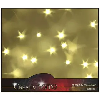 creativ home 3D PVC Folie STERNEFFEKT 50 x 100 cm. Lichteffekt-Folie Hologramm, Stern, Sterne.