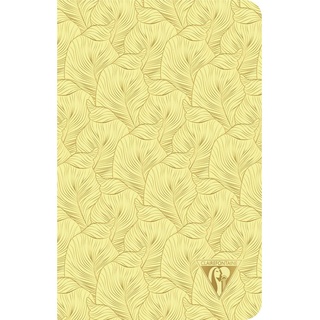 Clairefontaine 193506C Notizbuch Neo Deco Frühlings Sommer Kollektion, mit Fadenbindung, 11 x 17cm, 48 Blatt, liniert, 90g, elfenbeinfarbiges Papier, 1 Stück, Gelb Tropikal