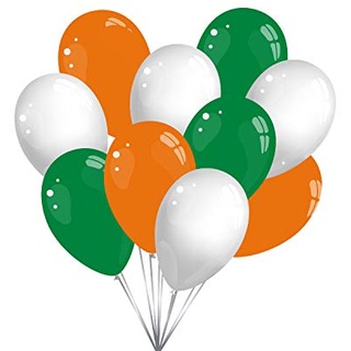 Premium Luftballons Fussballdeko - Made in DE - 100% Naturlatex & 100% biologisch abbaubar - 15 Stück -Ballons als Fanartikel, Fußball, Länder - für Helium geeignet - twist4® (orange/grün/weiß, 15)