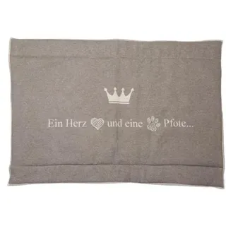 David Fussenegger Hundematte 'ein Herz und eine Pfote' 80 x 120 cm Rauch - Beige