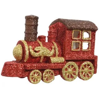 Kaemingk Polar Express Christbaumkugel/Dekoration, Motiv Eisenbahn, Rot/Gold, 12 cm
