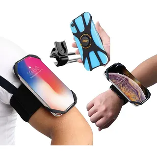 Pearl 3in1-Handyhalterung für Handgelenk, Oberarm und Fahrrad