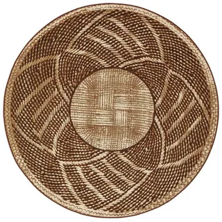 benuta nest In- & Outdoor-Teppich rund Artis Gold 160 cm rund - Teppich für Balkon, Terrasse, - Garten