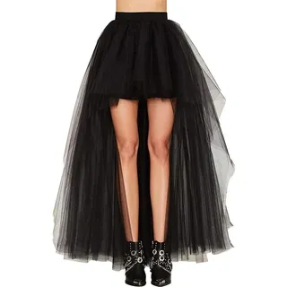 ZHER-LU Damen Schwalbenschwanz-Tüllrock Sexy Rücken Lang Flauschiger Schwalbenschwanz Rock Tutu Ballett Hochzeit Kleid Unterrock