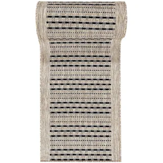 Mazovia Läufer Küche Flur - Sisaloptik Teppichläufer Flachgewebe - Kurzflor Flurläufer für Vorzimmer Küche - ÖKO-TEX Zertifiziert - Meterware In-& Outdoor - Beige Taupe 100 x 300 cm