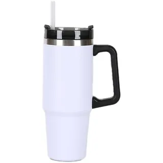 Thermobecher 900ml Doppelwandiger Edelstahl Vakuum Isolierbecher Becher Tumbler Trinkbecher Isolierter Kaffeebecher Autobecher Reisebecher Thermobecher Kaffee Mit Deckel Und Strohhalm Für Auto Büro