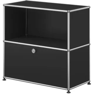 USM Haller Sideboard, mit einer Klapptür Graphitschwarz