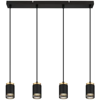GLOBO Korben 4-flg. 60 cm rechteckig schwarz goldfarben