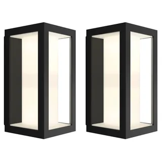 Philips Hue Impress Wandleuchte White & Color Schwarz Schmal Doppelpack