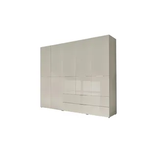 Kleiderschrank 5-türig   ¦ beige ¦ Maße (cm): B: 249,6 H: 212 T: 57.0