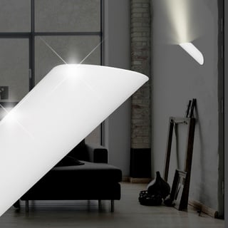 Fackel Wand Leuchte Ø70mm | Modern | Weiß | Keramik