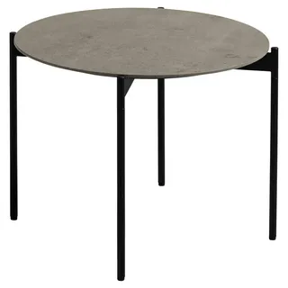 Venjakob Couchtisch, Schwarz, Hellgrau, Metall, Keramik, rund, rund, 55x42x55 cm, Goldenes M, Made in Germany, Dgm, Wohnzimmer, Wohnzimmertische, Couchtische, Couchtische Metall