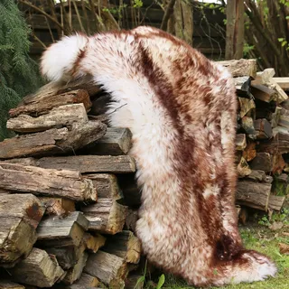 Lammfell Stracciatella 100-110 cm echtes Merino Schaffell kuschelig weich Teppich ökologische Gerbung von Deutschen Schäfereien Naturform Dekofell Premium Schaffell Läufer Sitzunterlage