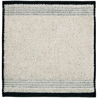 Möve Eden Melange Seiftuch 30 x 30 cm aus 90% Baumwolle, 10% Leinen, Nature/Black