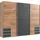 270 x 210 x 65 cm Plankeneiche Nachbildung/graphit mit Schubladen