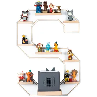 BOARTI Kinderregal Buchstabe S  für Toniebox Holz weiß