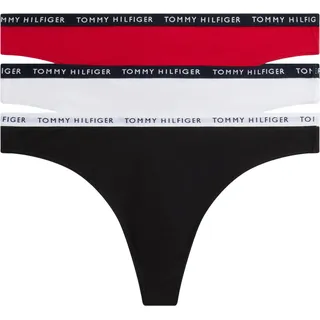 Tommy Hilfiger Damen Strings Tangas, Mehrfarbig (White/Desert Sky/Primary Red), XS - XS
