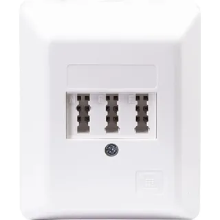 Schwaiger Schwaiger® TAE Anschlussdose (NF/F) Weiß Aufputz-Installation