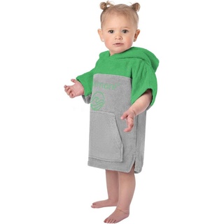 normani Badeponcho Kinder Badeponcho 0-2 Jahre Puwai, Bio-Baumwolle, Kapuze, Schlupf, Badeponcho aus 100 % Bio-Baumwolle grün
