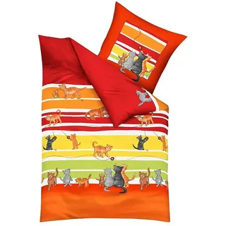 Kaeppel Biber BETTWÄSCHE Kinder Cats Katzen BUNT 135x200cm