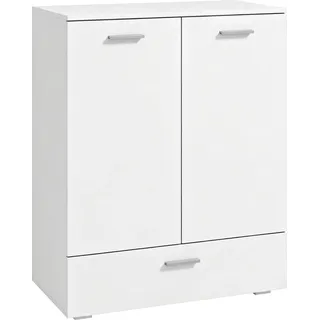 HOMCOM Sideboard Aufbewahrungsschrank mit verstellbarem Regal, Schublade Beistellschrank mit Soft-Close-Türen, für Wohnzimmer, Küche, Esszimmer, Büro, 80x42x100 cm, Weiß   Aosom