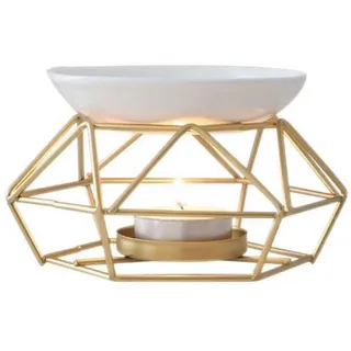 Duftlampe Aus Keramik, Duftölbrenner, Metallbrenner Für Ätherische Öle Und Duftwachs Mit Runder Keramikschale