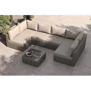 OUTFLEXX Gartenlounge-Set Gartenlounge grau
