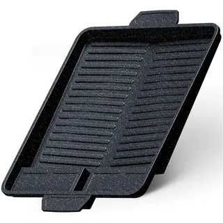 evocamp Grillplatte 38 x 26 cm Aluminium Schwarz
