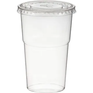 VEPATIM 150 Smoothiebecher inkl. Deckel mit Schlitz 200 ml Ø 78mm PET glasklar