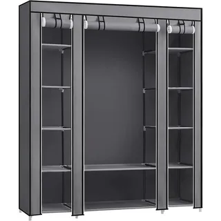Songmics Kleiderschrank 150 x 175 x 45 cm Grau