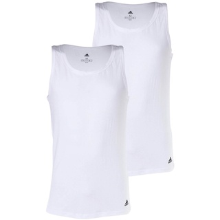 adidas Herren Tank Top, Multipack - Active Flex Cotton, Unterhemd, ärmellos, uni Weiß 2XL 4er Pack (2x2P)