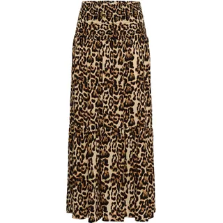 Kaffe Maxirock Damen Animalprint Naturel Leopard Print XL/XXL