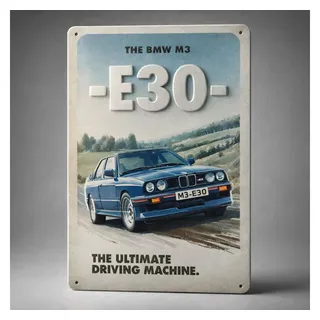 BMW Auto Metall 20x30 cm