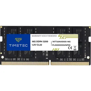 Timetec 16GB DDR4 3200MHz (PC4-3200AA) PC4-25600 SODIMM – Non-ECC ungepuffert, 260-polig, 1,2V CL22, Speichermodul für Laptop, Mini-PC und All-in-One-Computer.