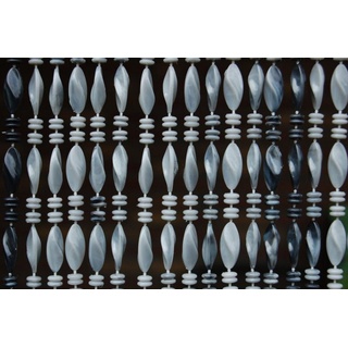 Türvorhang La Tenda GENOA 2 XL Perlenvorhang grau, La Tenda, Hakenaufhängung, halbtransparent, 140 x 230 cm, Perlen - Länge und Breite individuell kürzbar grau 140 cm x 230 cm