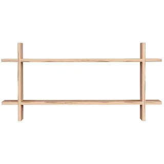 Levandeo® Wandregal, Regal BxH 98x48cm Holz Steckregal Kernbuche Wandregal Bücherregal