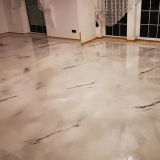 Home Profis Komplett-Set HPBI-500 Epoxidharz Designboden Marmor Optik (Hell) Bodenbeschichtung Innen (10m2) Epoxy Garage Werkstatt Keller Badezimmer Bodenfarbe & Fliesenfarbe