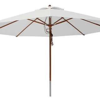 anndora® Sonnenschirm Marktschirm Holz Gartenschirm ø 4 m rund - mit Winddach Farbauswahl